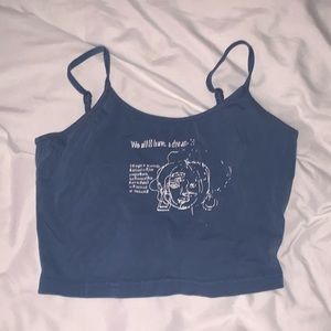 Blue Crop top